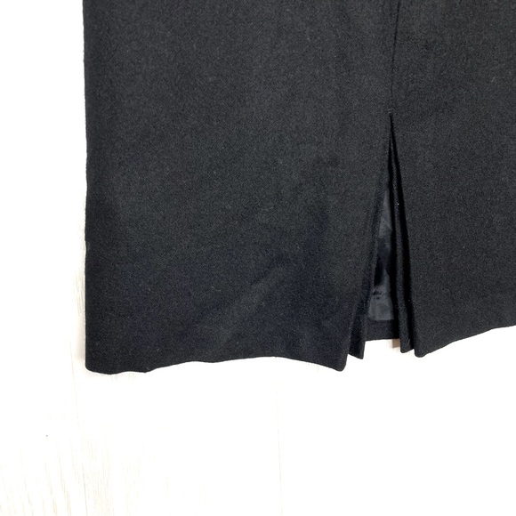 Vintage Black 100% Wool A Line Skirt - Picture 3 of 6